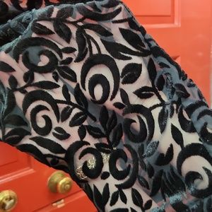 Vintage burnout velvet Stephanie Queller evening pants size 12